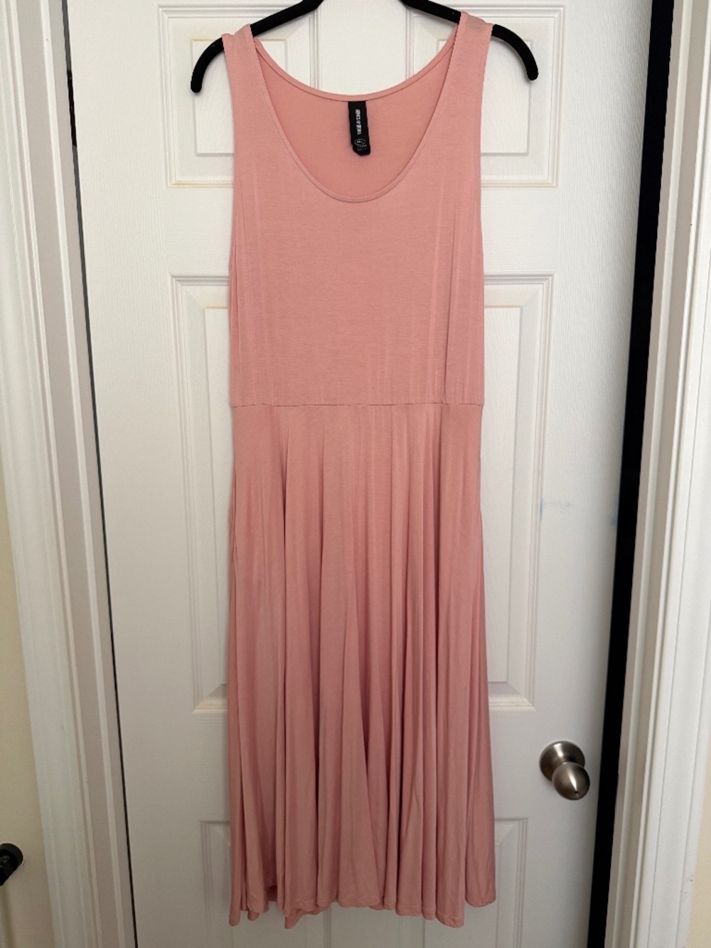Pink sleeveless midi dress size medium